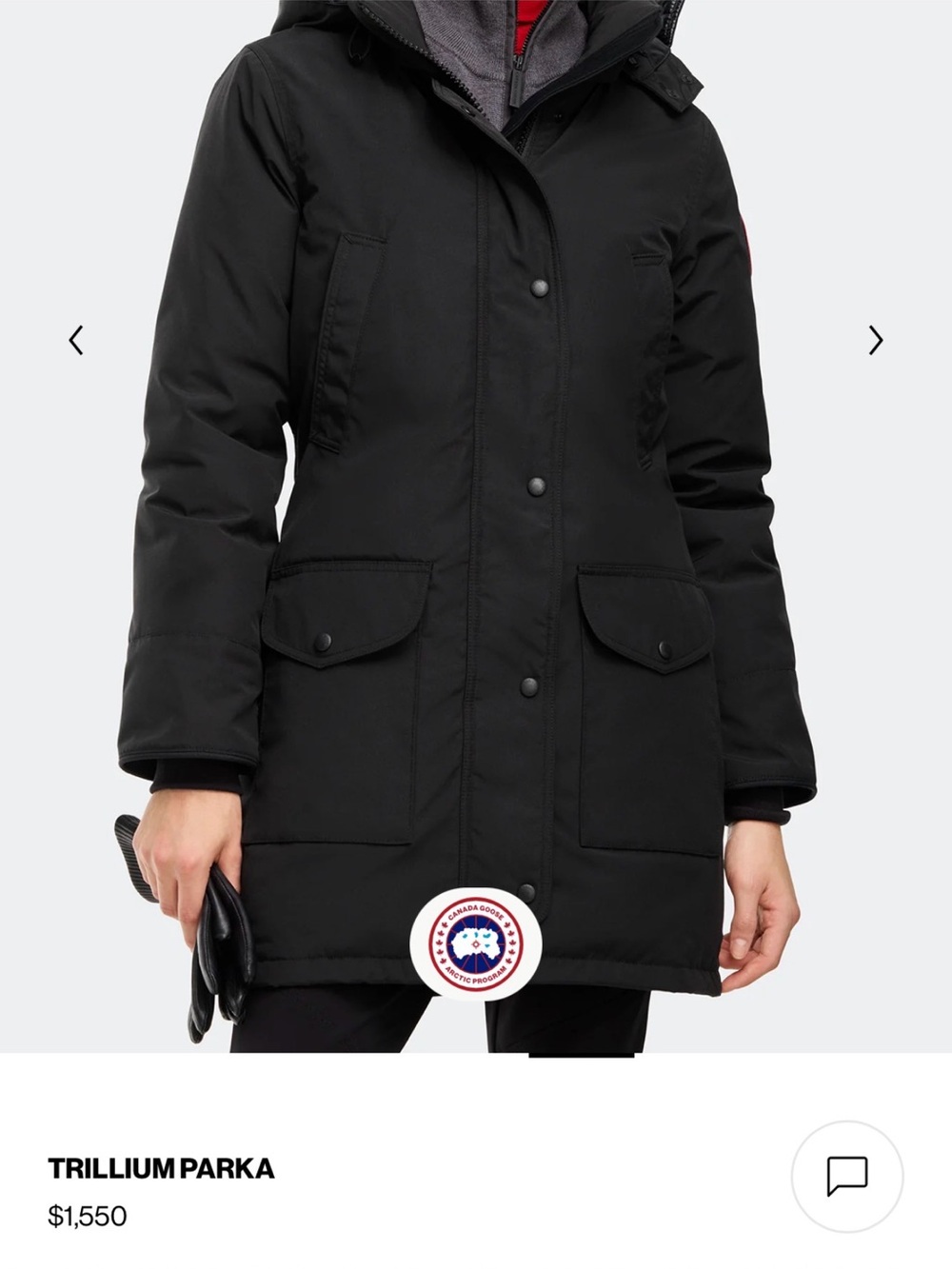 Canada Goose Parka Black Puffer Jacket Small
